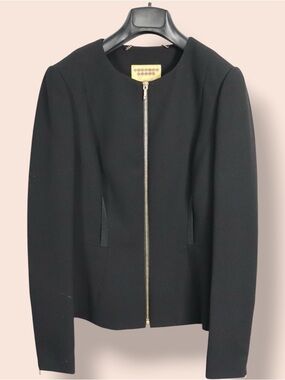 Ted Baker London Black Zip Front Jacket Women’s Size 2 (US 6) Tailored Blazer